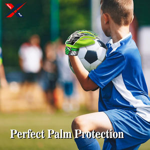 Gants de gardien de but unisexes en cuir, multi-couleurs, nouveau design, forte adhérence, protection des doigts et double protection du poignet, ajustement parfait pour l'entraînement. - Product Image 6