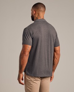 T-shirts polo pour hommes unis personnalisés à manches courtes en polyester/coton polo tricoté pour hommes - Product Image 5