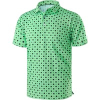 Kaos Golf Pria Cepat Kering UPF 50+ Rajutan Ramah Lingkungan dengan Trim Kontras dan Logo Depan, Bahan Stretch Bernapas dan Menyerap Keringat