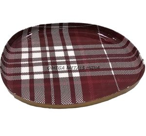 Bandeja decorativa negra con motivo navideño caprichoso Bandeja de servicio de forma redonda para entretener a los invitados - Product Image 2