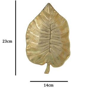 Modern Leaf Design Polished <b>Disposable</b> Metal Luxury Serving Bowl <b>Platter</b> Tray with Butterfly Stand-Custom Gift Bowl - Product Image 3