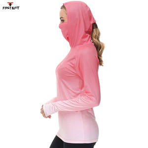 Saison d'été Custom Made Sublimation Fishing Hunting Hoodies Breathable Quick Dry Wholesale Price Women Fishing Hoodies - Product Image 3