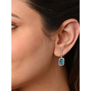 CLARA ต่างหูเงินแท้ 925 รุ่นอาซูล เครื่องประดับแฟชั่นทันสมัย - Product Image 6