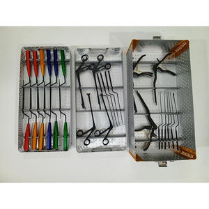 ชุดเครื่องมือผ่าตัดกระดูกสันหลังส่วนเอวส่วนหลังได้รับการรับรองจาก CE เครื่องมือผ่าตัดศัลยกรรมกระดูกและข้อแบบใช้มือเจาะหู - Product Image 2