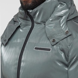 2023 Unisex Logo Designer Oem Alta calidad Oversize Winter Bubble Custom Men's Shiny Puffer Jacket Hombres - Product Image 3