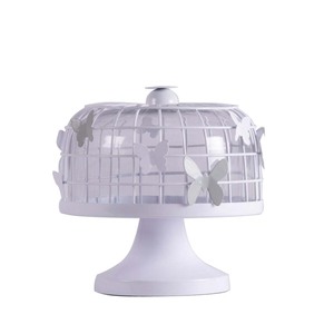 Support de gâteau décoratif de table de fête de mariage nouveau support de gâteau en métal enduit de poudre blanche de conception élégante - Product Image 1