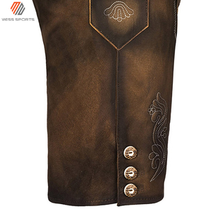 Shorts en cuir allemand respirants et à séchage rapide pour hommes MESS SPORTS de bonne qualité, avec logo personnalisé et service OEM - Product Image 3