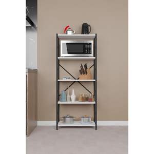 Atlantic Pine Étagère en métal à 5 étagères pour four à micro-ondes avec matériau décoratif pour le rangement de la cuisine - Product Image 3