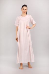 Costume de nuit en coton victorien de haute qualité pour femmes et robe de nuit respirant vêtements de nuit de luxe lisses - Product Image 2