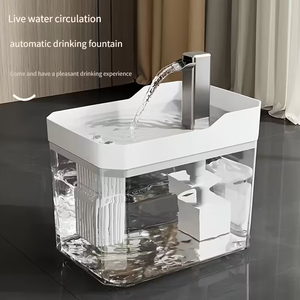 Dispensador de Agua <span class=keywords><strong>Transparente</strong></span> Cuadrado de Alta Gama <span class=keywords><strong>para</strong></span> Perros y <span class=keywords><strong>Gatos</strong></span>, Recipiente de Agua con Circulación Automática, Dispensador de Agua <span class=keywords><strong>para</strong></span> Mascotas - Product Image 2