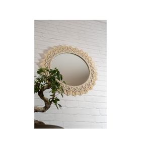 Espejo montado en la pared de macramé de diseño de calidad superior, acabado Natural, decoración navideña para accesorios interiores y domésticos - Product Image 3