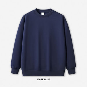 Conjunto de sudaderas con capucha 100% algodón personalizadas para hombre, Sudaderas con cuello redondo y manga larga de talla grande con estampado StonewashedPLAIN DYEED - Product Image 3