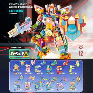 Modelo de Robot 12 en 1, Juguete de Plástico Colorido, Pequeño, para Construir, Cápsula de 75 mm, Ladrillo para Niños - Product Image 2
