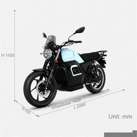 Moto électrique à charge super rapide pour la livraison et le passager72V & 60V Options de tension Taxi 200KM longue portée