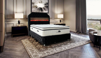 Tête de lit Brazier en mousse antibactérienne avec matelas à ressorts ensachés, housse amovible, design contemporain, usage hospitalier, toutes tailles, chambre à coucher
