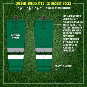 Ensemble maillot et short d'uniforme de hockey sur glace d'équipe personnalisé de qualité supérieure avec coquilles et chaussettes de pantalon brodées - Product Image 6