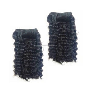 Extensiones de cabello humano alineado con cutícula al por mayor de fábrica Paquetes de cabello rizado natural indonesio Materia prima Estilo frontal - Product Image 6