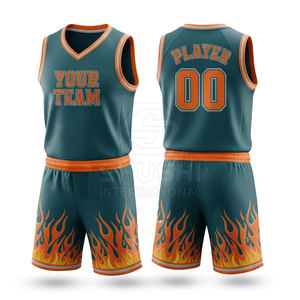 Ensemble d'uniformes de basket-ball professionnels grande taille, léger, à séchage rapide, vêtements de sport, directement de l'usine, 100% polyester, logo personnalisé - Product Image 1