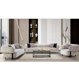 Canapé 2 places de luxe de qualité supérieure, rembourré, avec assise large, design de dossier sans couture, accoudoirs arrondis et texture durable - Product Image 1