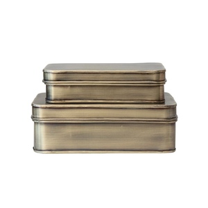 Elegant Glass <b>Metal</b> Rectangular Storage Box <b>Lid</b> Home Organization Jewelry Organizer Accessories <b>Bin</b> Eco-Friendly Multifunction - Product Image 4