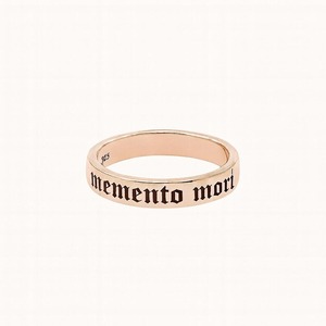 El más nuevo Memento Mori Anillo de banda antigua Grabado ancho Memento Mori Band Anillo Regalo de Navidad Anillo de banda de declaración de plata - Product Image 4