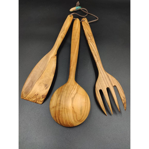 Ensemble de couverts en bois pur avec finition naturelle, adapté aux dîners élégants et aux tables de desserts de mariage, fabriqué à la main en Inde - Product Image 5