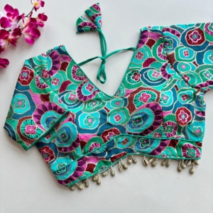 Nuevo bordado pesado con hermosa blusa de fiesta de lujo con estampado de posición para mujer - Product Image 2