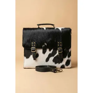 Sacoche pour ordinateur portable en cuir de vachette de qualité supérieure, fine, moderne, en cuir véritable, sac d'ordinateur souple, caractéristiques d'utilisation au travail, taille en pouces - Product Image 5