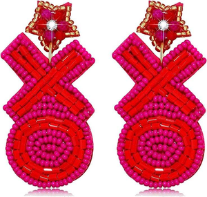 Pendientes Elegantes y Modernos con Bordado de Granada con Cuentas, Diseño Artesanal y de Alta Calidad para Chicas - Product Image 1