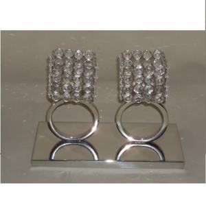 Portavelas de Aluminio para Decoración de Bodas y Eventos, Portavelas con Cuentas de Cristal - Product Image 1