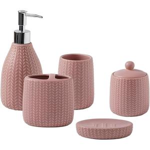 Ensemble d'accessoires de salle de bain en bois noir pour les maisons modernes avec une utilisation élégante et durable adaptée à la décoration et aux cadeaux de salle de bain - Product Image 1