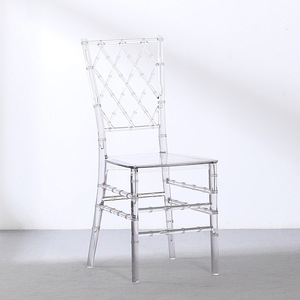Silla Chiavari de resina transparente a precio de venta al por mayor, silla de boda acrílica de plástico blanco, silla de Hotel Fénix Napoleón - Product Image 6