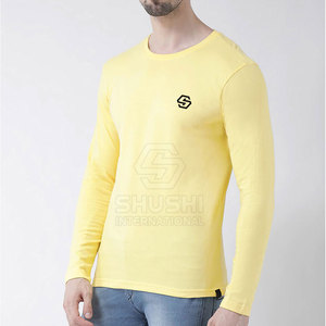 Camisetas de manga larga de algodón de Spandex de alta calidad, respetuosas con el medio ambiente, transpirables, 350g, peso pesado, informal, holgado - Product Image 5