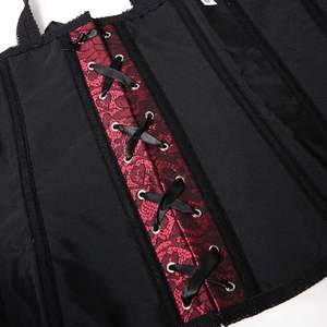 Women Sexy Strap <b>Lace</b>-Up <b>Corsets</b> and Bustiers Top Overbust Shaper Plastic Boning Bustier <b>Corset</b> Vest Top custom logo oem - Product Image 2