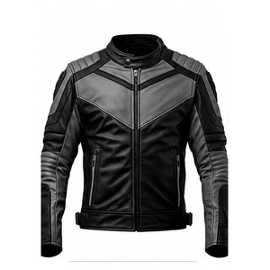 Men Leather Motorcycle <b>Jacket</b> Waterproof Windproof Breathable Zip Up Riding Outerwear Winter Racing <b>Wear</b> - Product Image 3