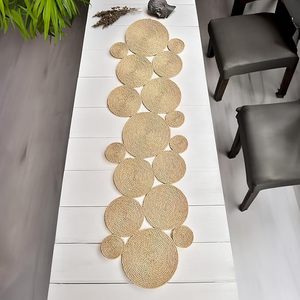 Christmas Decorative and Leaves Design <b>Beaded</b> Runner <b>Placemat</b> Dining Table Fancy Mat Handmade Decorative Runners for Wedding - Product Image 3