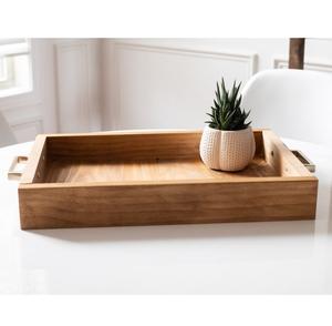 ถาดเสิร์ฟไม้ทำมือสุดหรูพร้อมที่จับที่ต้องการมากสำหรับใช้ในบ้านและโรงแรมสำหรับห้องครัวและแหล่งอาหารจำนวนมาก - Product Image 2