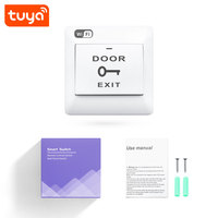 Bouton de sortie de porte intelligent Tuya WiFi avec interrupteur à déclenchement momentané RF433 pour système de contrôle d'accès à domicile ou au bureau PST-WHMJ01