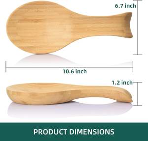 Repose-cuillère pour cuisinière, porte-cuillère en bois de bambou pour comptoir de cuisine, repose-ustensiles parfait pour spatule, cuillère ou pince - Product Image 3