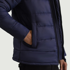 Chaqueta Acolchada con Botones y Cremallera de Moda al por Mayor para Hombre, Chaqueta Acolchada de Nailon Casual y Elegante a Prueba de Viento para Hombre - Product Image 6