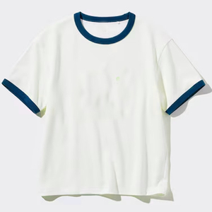 AIRism Surdimensionné Ringer 100% AIRism Coton Logo Personnalisé T-shirt - Product Image 2