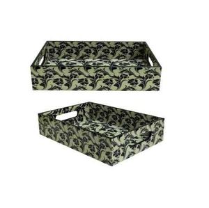 Plateau de service en bois rustique avec motif floral imprimé pour la cuisine Hôtel Maison Restaurants Plateau de service pour servir des aliments - Product Image 4