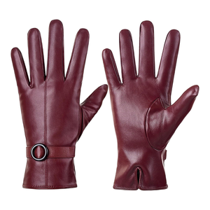 Guantes de cuero a prueba de frío para invierno Función de pantalla táctil Guantes de cuero personalizados para exteriores a prueba de viento - Product Image 5