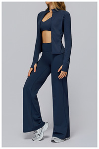 Chaqueta de Yoga Deportiva para Mujer de Alta Calidad al por Mayor, Chaqueta de Yoga de Manga Larga con Cremallera y Logotipo Personalizado - Product Image 6