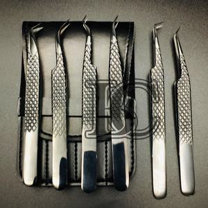 Pinzas de alta calidad Pinzas de extensión de pestañas negras Embalaje Forma cuadrada Bajo MOQ Papel sostenible Plástico visón - Product Image 4