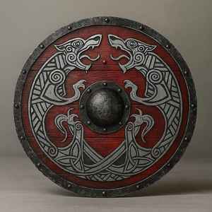 Bouclier Viking DIY de qualité industrielle, personnalisable, en bois et bandes de cuir, fabrication artisanale, épaisseur OEM, fabrication de pointe - Product Image 5