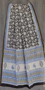 Custom Made on Black Base Fabric Floral Silk Screen Printed Cotton Scarves in Patterns Ideal for Resale by Fabric Supply Stores - Product Image 4