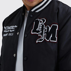 Manufacture Custom logo Blank Plain Leather Sleeve <b>Chain</b> Chenille Embroidery Vintage Letterman Varsity Jacket Haus <b>Industries</b> - Product Image 2