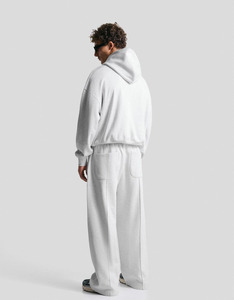 OEM Ensemble Survêtement pour Hommes de Haute Qualité Surdimensionné Solide Style High Street Pull à Capuche Pantalon de Survêtement Polaire Logo Personnalisé - Product Image 2