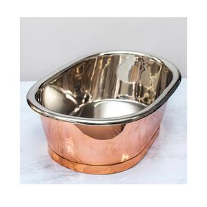 Baignoire en métal de haute qualité pour la maison et les trous utilisent un lavabo en cuivre fait main - Product Image 1